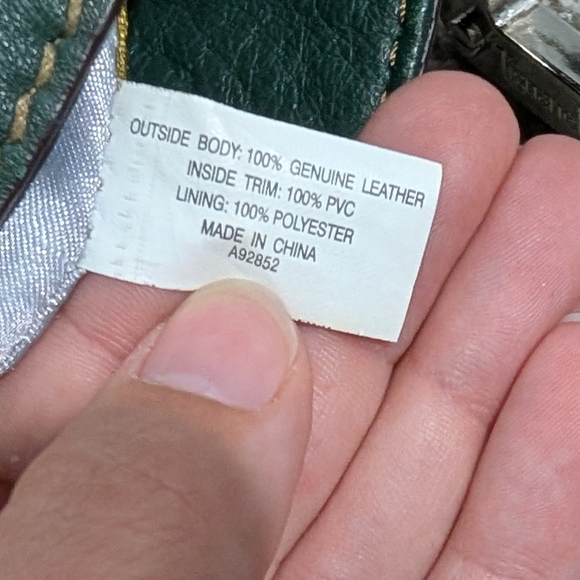 Tignanello Dark Green Leather Shoulder/Hobo Bag - Picture 10 of 14